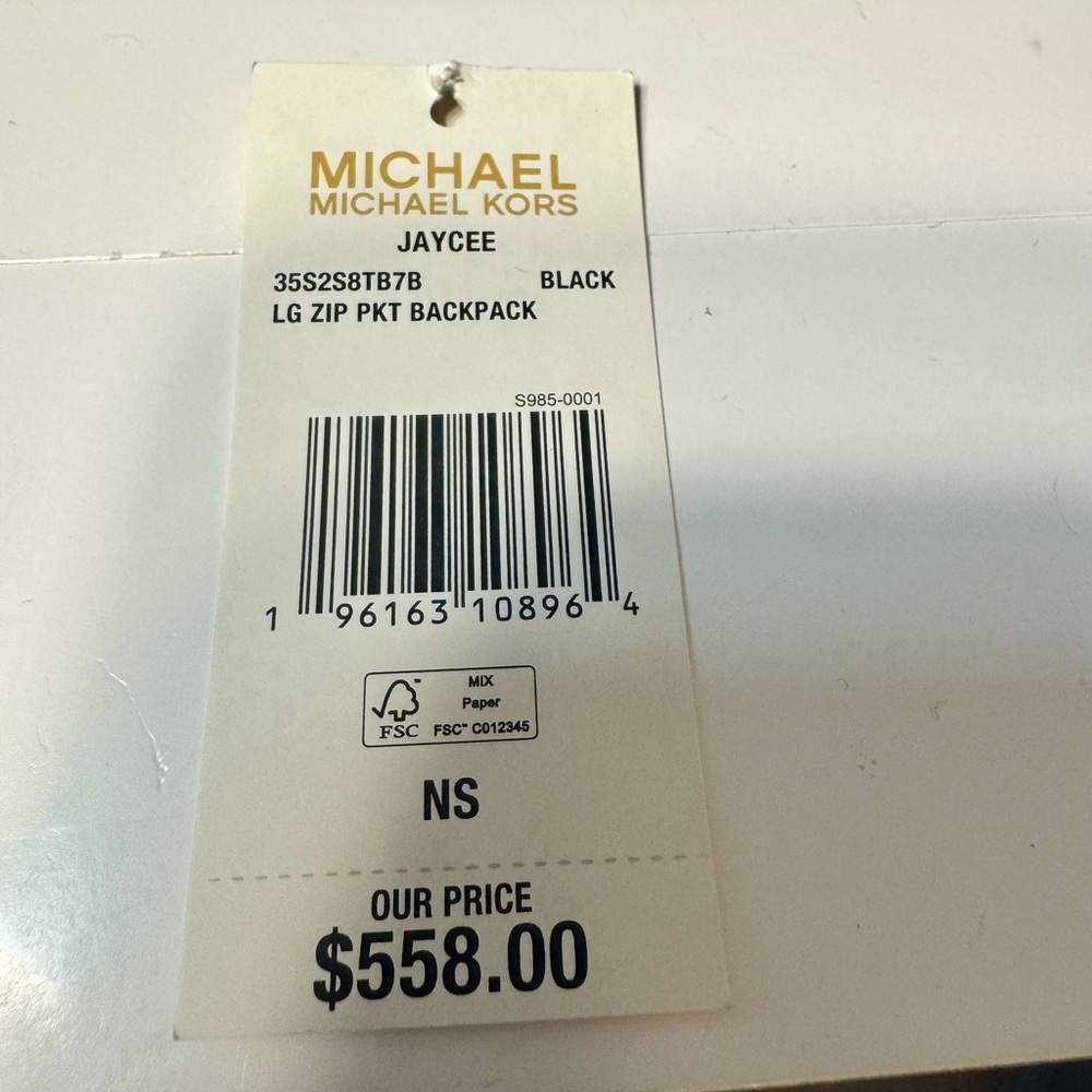 NWT. Michael Kors Jaycee Logo Backpack (Black). Beautiful full size MK backpack. - Picture 15 of 15